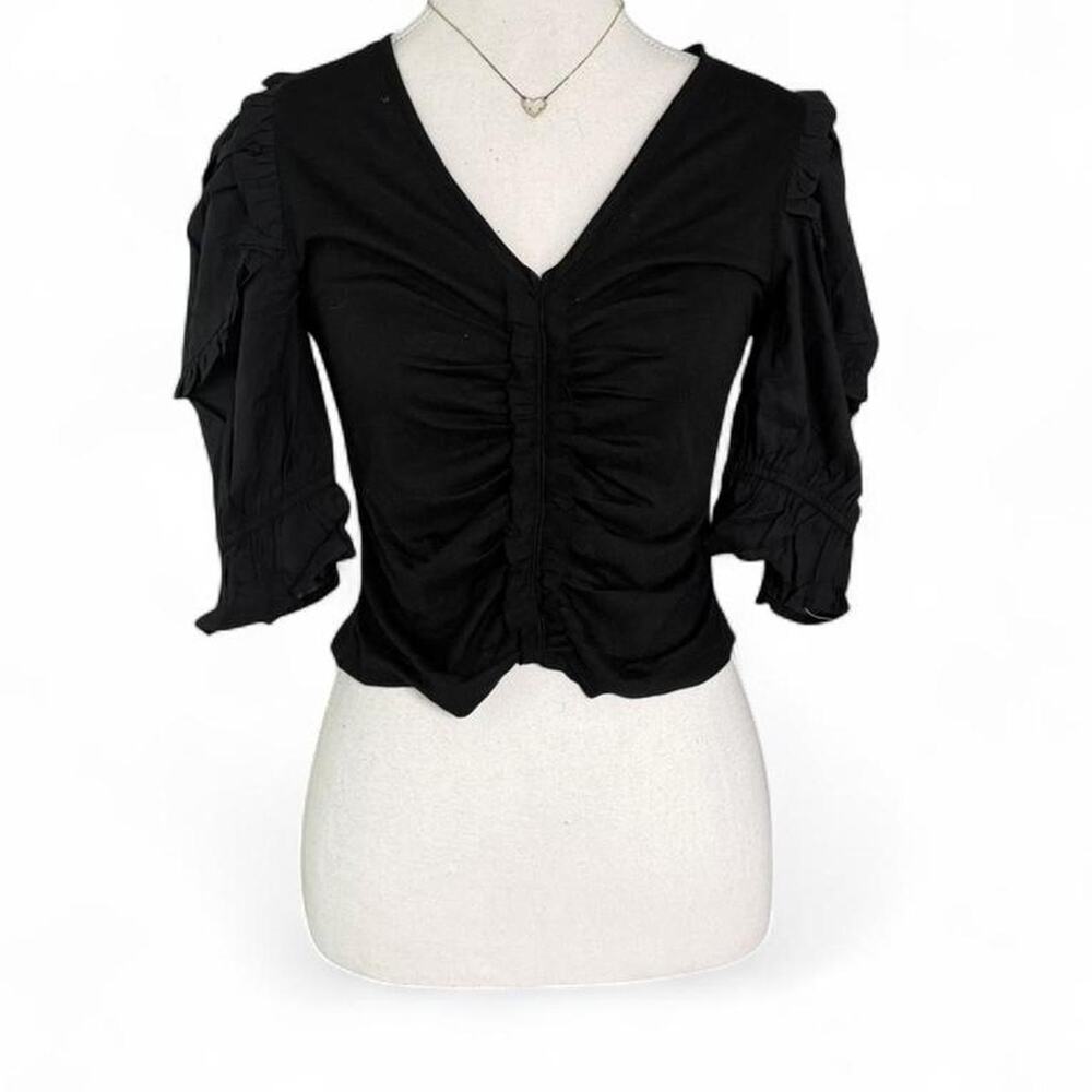 Sofie The Label Coline Top in Black Women size small casual going out blouse NWT